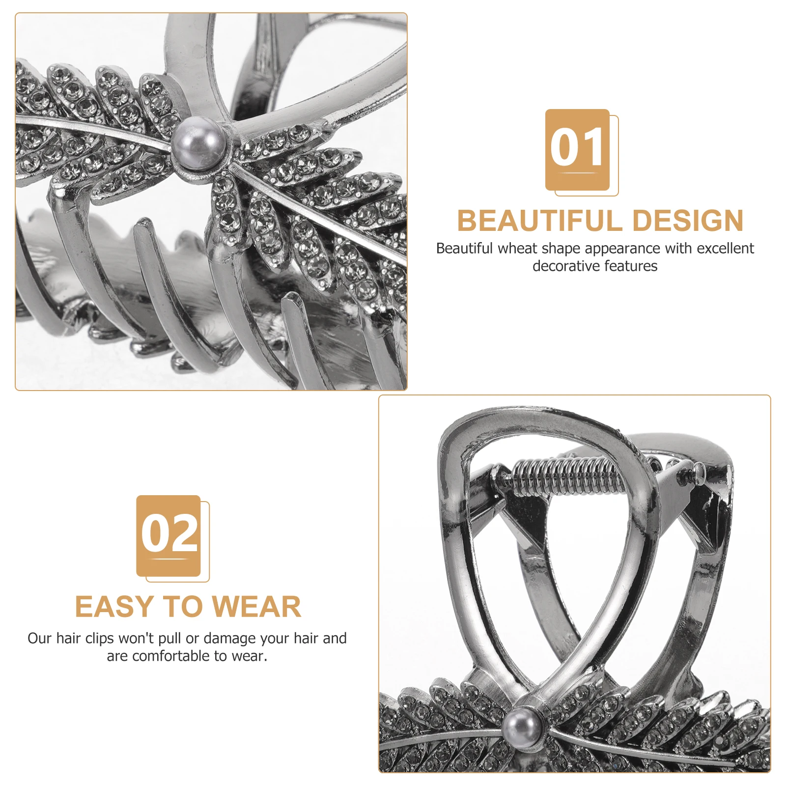 Wheat Hair Clip Metal Claw Clip For Women Large Claw Clips Thick Hair Accessories Unique Plant Design Rose Decorative Stable
Wheat Hair Clip Metal Claw Clip For Women Large Claw Clips Thick Hair Accessories Unique Plant Design Rose Decorative Stable