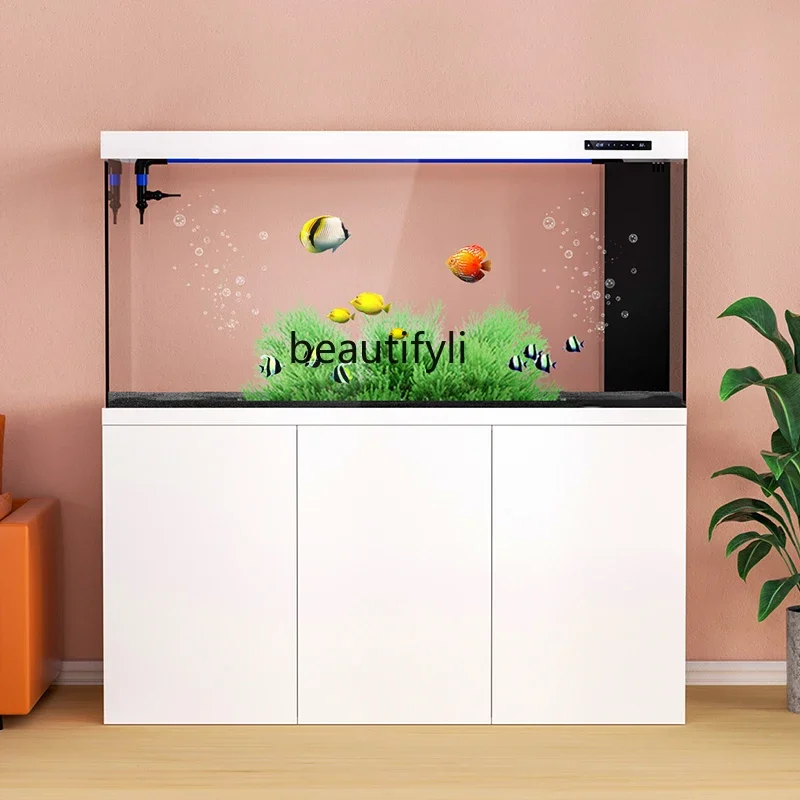 Fish tank living room, household large floor-to-ceiling ultra-white partition screen bottom filter aquarium light luxury
Fish tank living room, household large floor-to-ceiling ultra-white partition screen bottom filter aquarium light luxury
