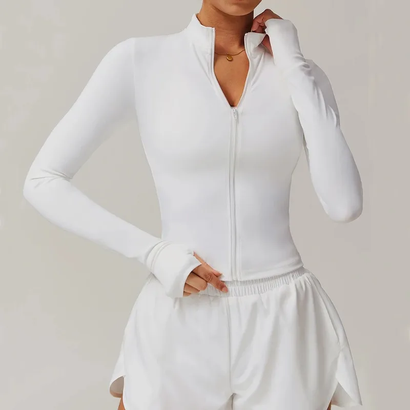 Yoga Long Sleeve Sports Jacket Women's Zip Fitness Yoga Shirt Slim Fit Gym Top Activewear Running Coats Workout Cycling Clothes
Yoga Long Sleeve Sports Jacket Women's Zip Fitness Yoga Shirt Slim Fit Gym Top Activewear Running Coats Workout Cycling Clothes