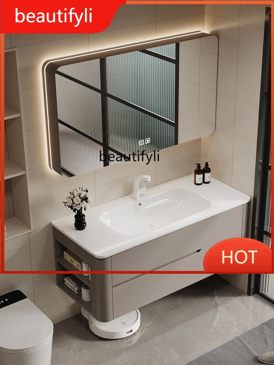 Тумба для ванной 54B с интегрированной керамической раковиной, дубовая, с умной системой смыва, для мытья рук и лица, с боковым открыванием
Тумба для ванной 54B с интегрированной керамической раковиной, дубовая, с умной системой смыва, для мытья рук и лица, с боковым открыванием