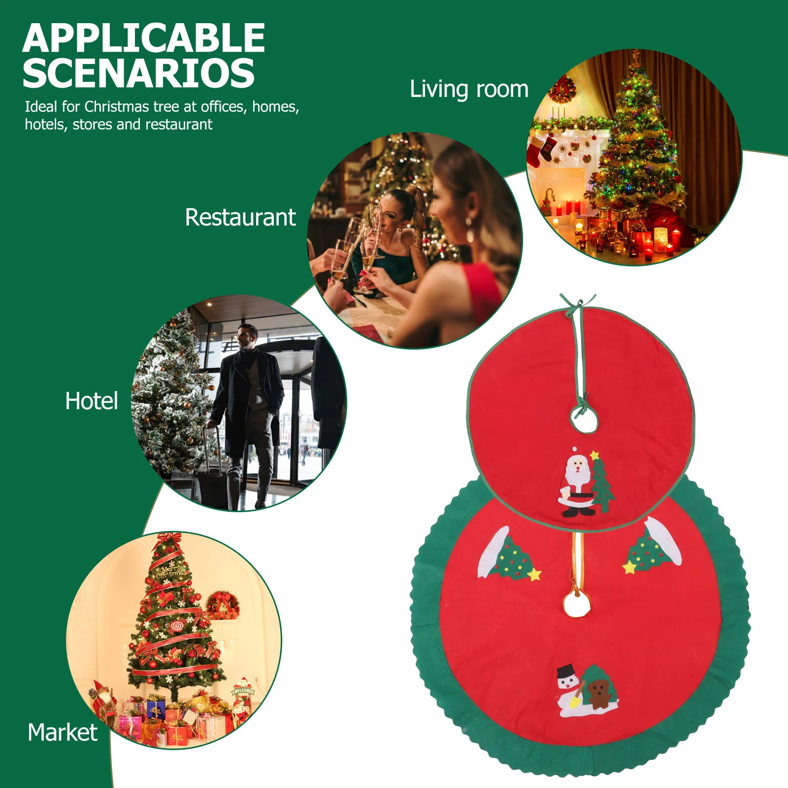 2Pcs Christmas Tree Skirt Red Xmas Round Skirt Mat Xmas Tree Apron Christmas Decor for Home Mall Office Party Event
2Pcs Christmas Tree Skirt Red Xmas Round Skirt Mat Xmas Tree Apron Christmas Decor for Home Mall Office Party Event