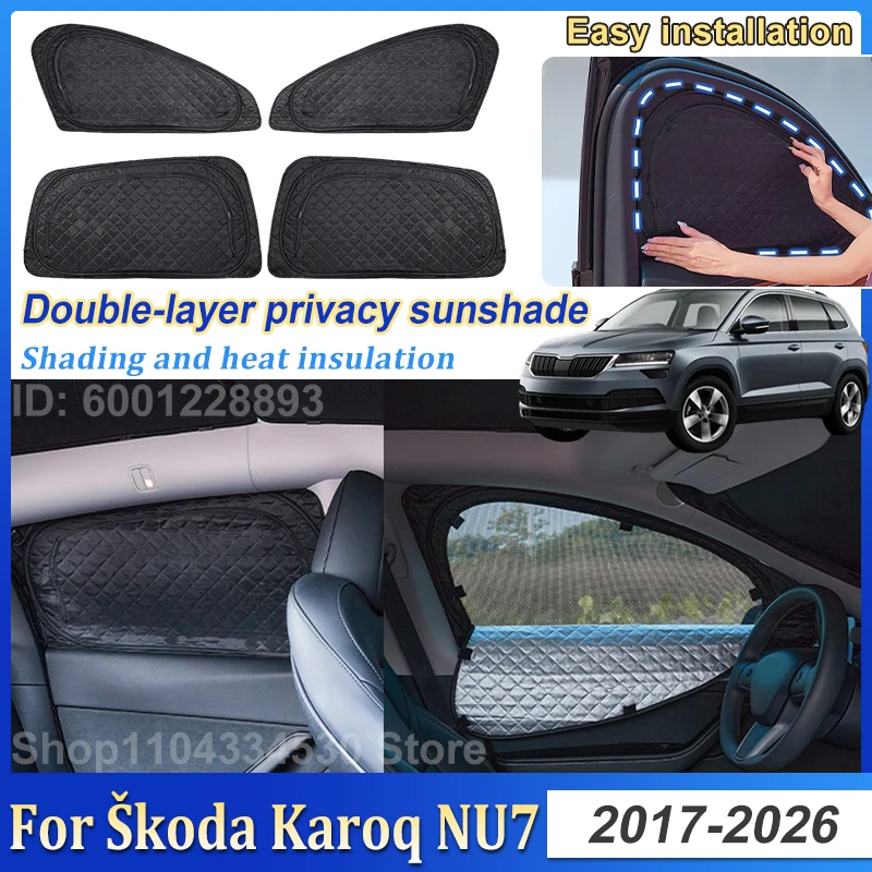 Sun Shade For Skoda Karoq Accessories 2025 2017~2026 Car Double Layer Mesh Sunshade Sunscreen Window Protect Privacy Visor Parts
Sun Shade For Skoda Karoq Accessories 2025 2017~2026 Car Double Layer Mesh Sunshade Sunscreen Window Protect Privacy Visor Parts