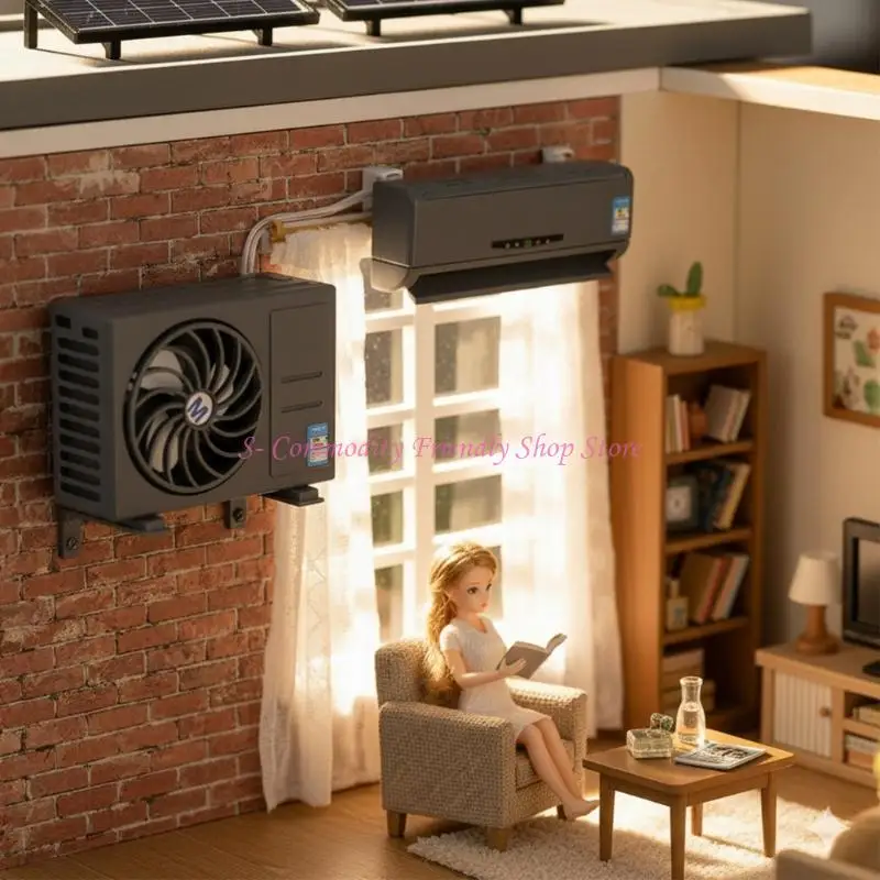 85AE Miniature Air Conditioner Unit Solar Panel Powered ABS Construction For Dollhouses Decorating Projects
85AE Miniature Air Conditioner Unit Solar Panel Powered ABS Construction For Dollhouses Decorating Projects