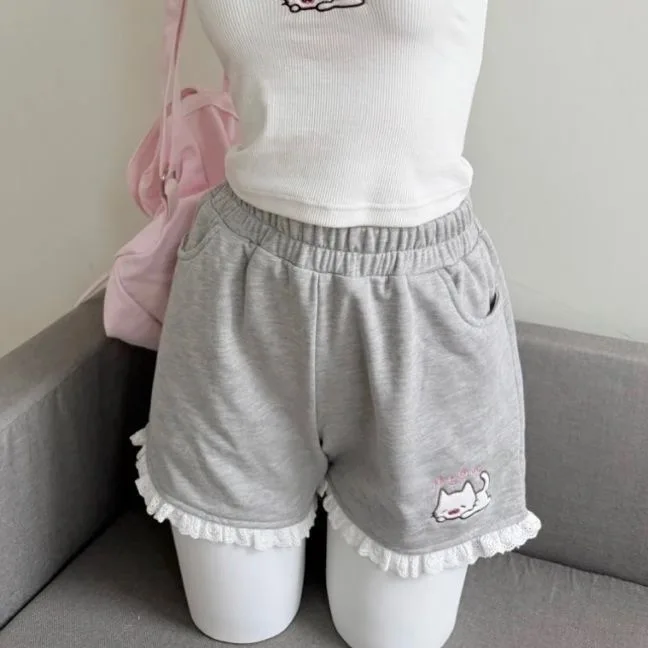 Women Print Cute Shorts Ventilate Thin Version Kawaii Loose Casual Cutecore Bottoms Fashion Elastic Waist Summer Wide Leg Short
Women Print Cute Shorts Ventilate Thin Version Kawaii Loose Casual Cutecore Bottoms Fashion Elastic Waist Summer Wide Leg Short