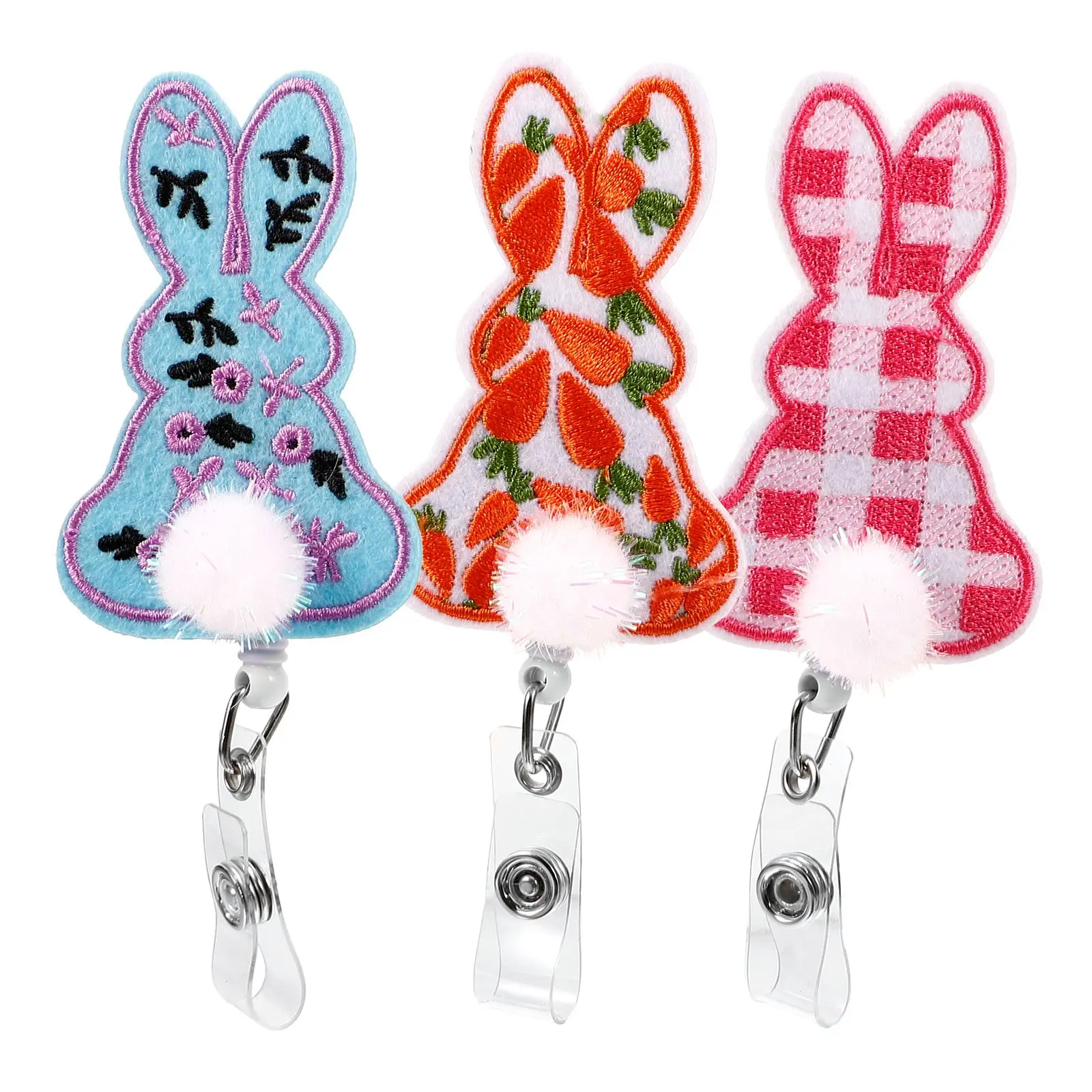 3 Pcs Carrot Rabbit Badge Retractable Clips Reel Holder Lanyards for Id Badges Nurse Card Cover Bunny
3 Pcs Carrot Rabbit Badge Retractable Clips Reel Holder Lanyards for Id Badges Nurse Card Cover Bunny