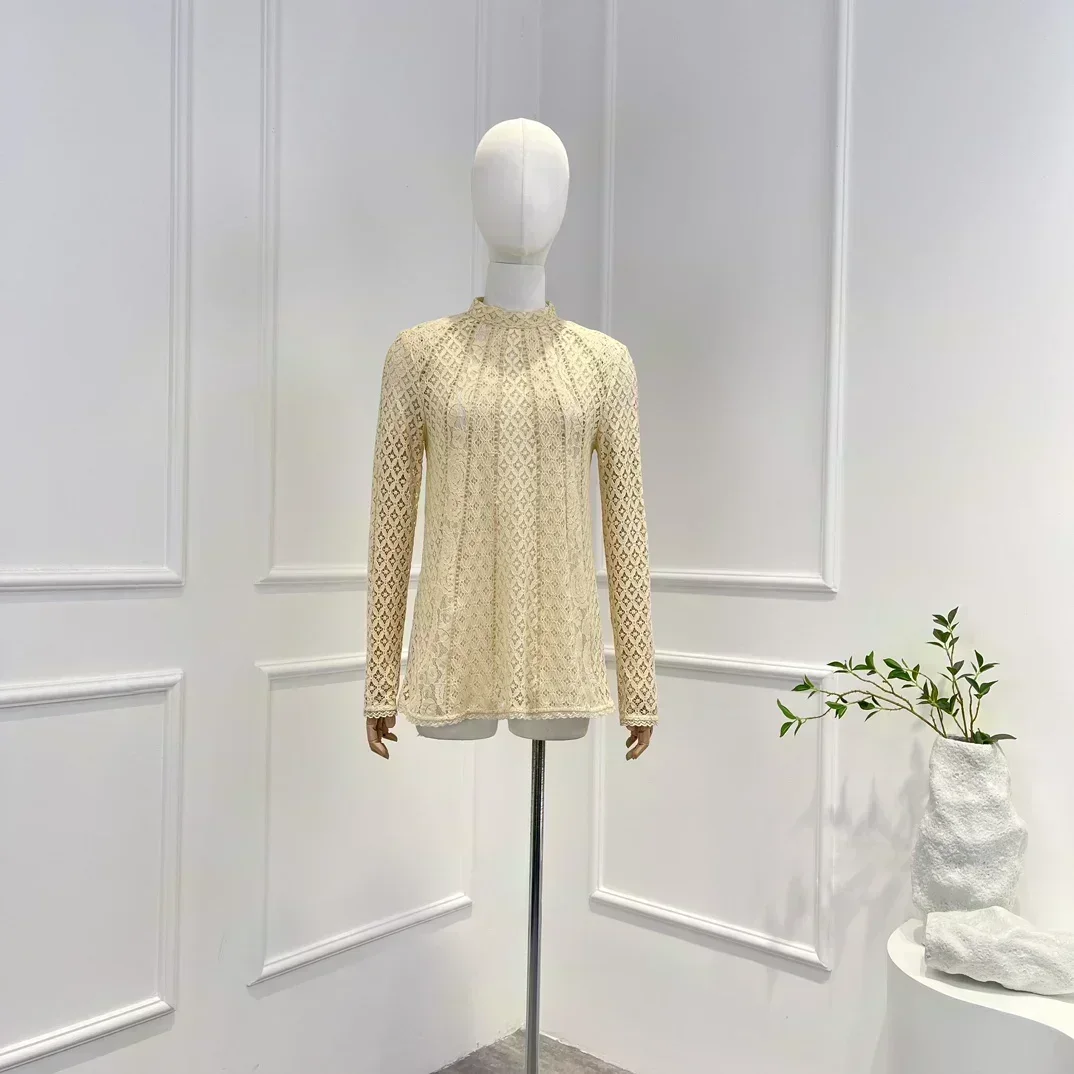 2023 New High Quality Solid Hollow Out Long Sleeve All-matching Elegant Women Blouse
2023 New High Quality Solid Hollow Out Long Sleeve All-matching Elegant Women Blouse