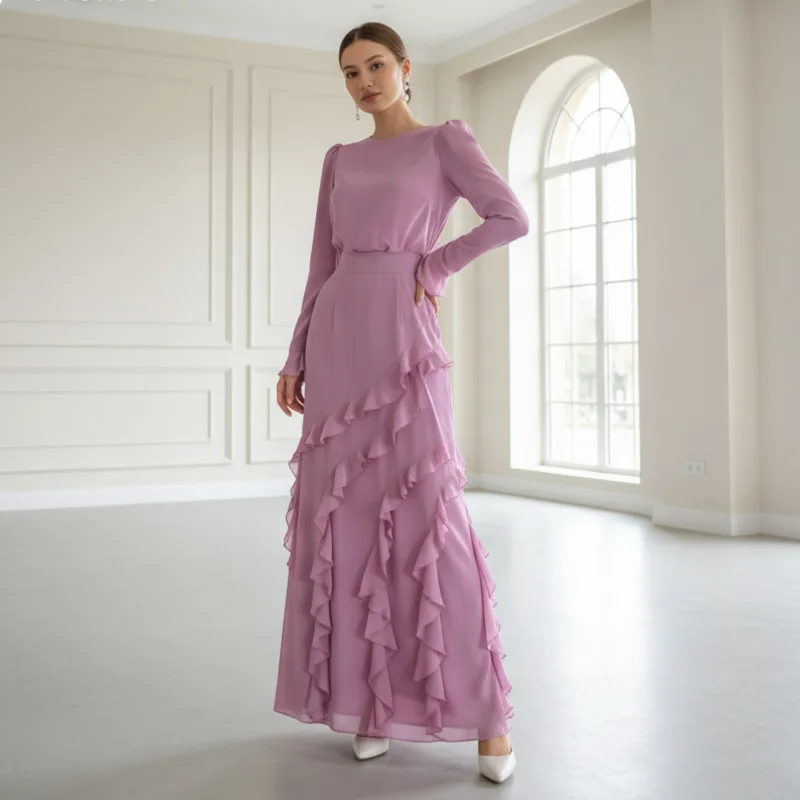 Slim Fit 2 Piece Outfit For Women With Ruffle Decor Long Skirt And Long Sleeve Top Elegant Formal Look For Party Wedding Evening
Slim Fit 2 Piece Outfit For Women With Ruffle Decor Long Skirt And Long Sleeve Top Elegant Formal Look For Party Wedding Evening