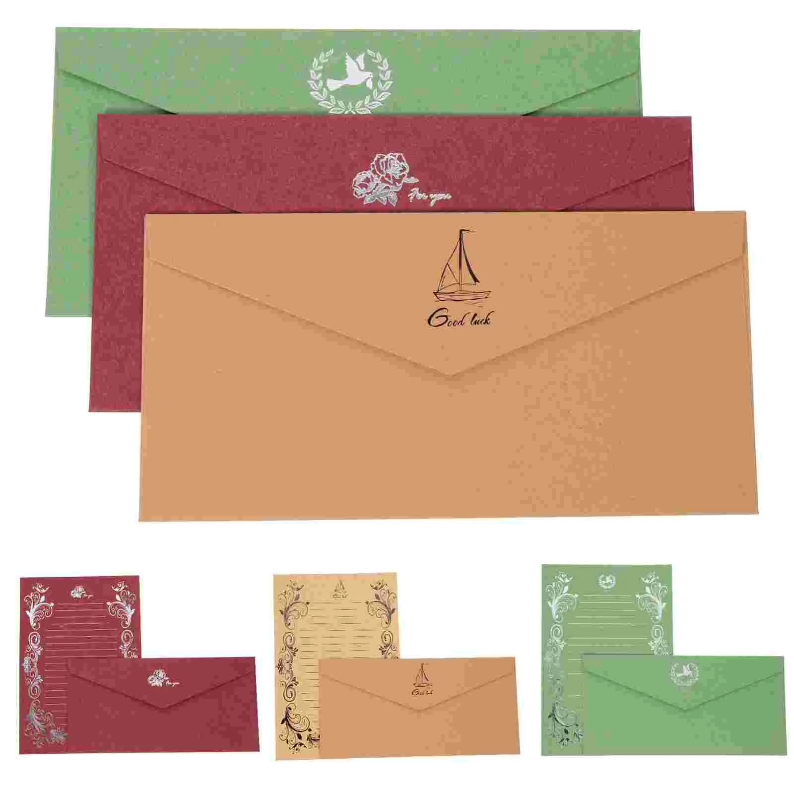12 Sets Greeting Card Invitation Writing Supplies Envelope and Letter Papers Kit Colored Dark Brown Retro Stationery
12 Sets Greeting Card Invitation Writing Supplies Envelope and Letter Papers Kit Colored Dark Brown Retro Stationery