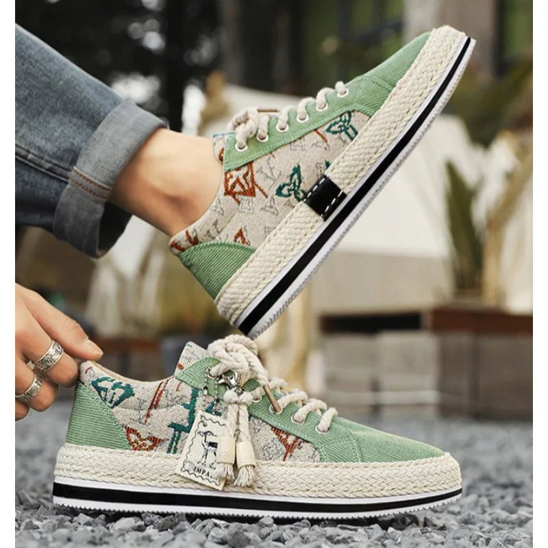 Spring/Autumn Old Beijing Cloth Shoes Canvas Men's Shoes Breathable Trend Corduroy Flat Shoes Men's Casual Lightweight,2026
Spring/Autumn Old Beijing Cloth Shoes Canvas Men's Shoes Breathable Trend Corduroy Flat Shoes Men's Casual Lightweight,2026