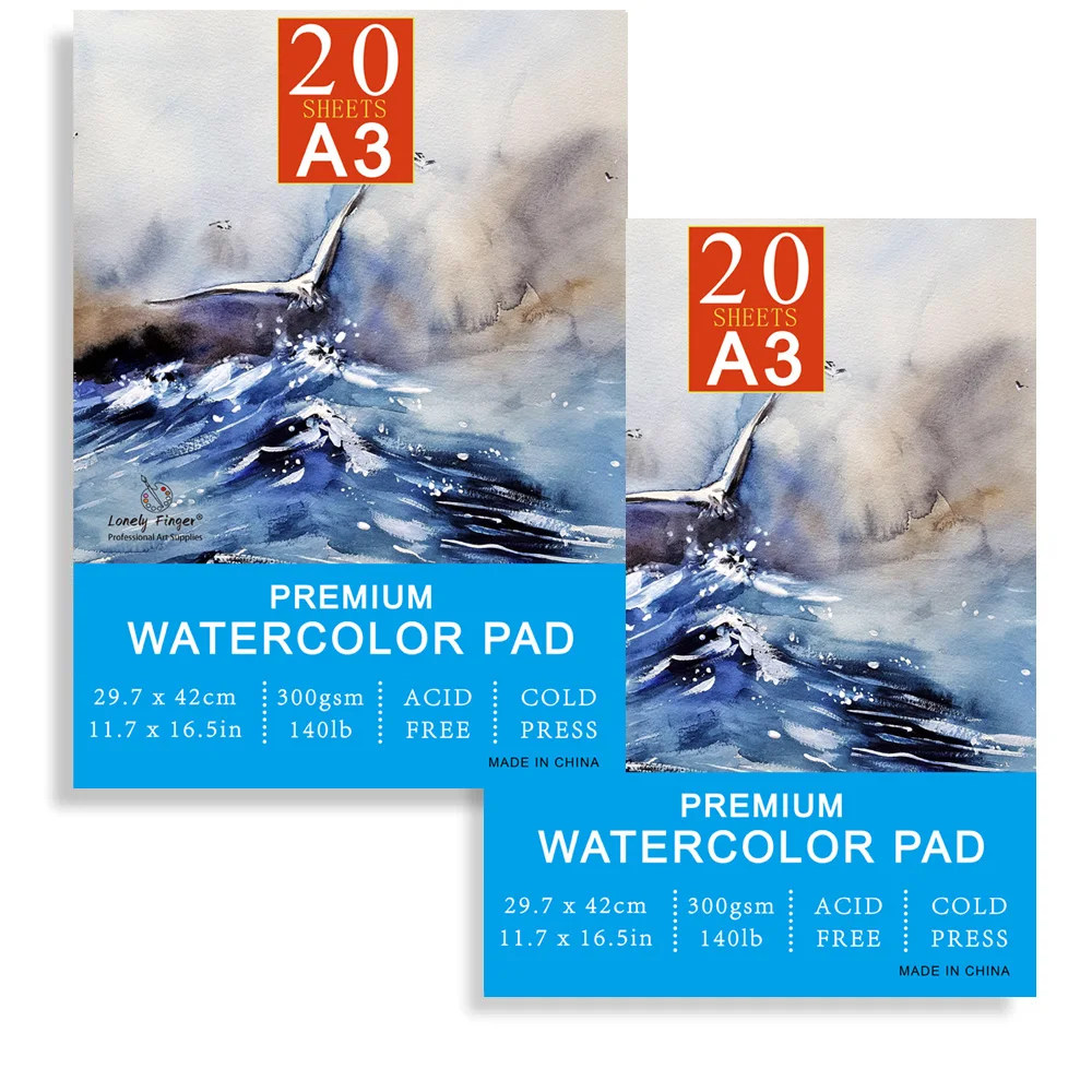 2pack Watercolour Paper Pad A3/A4/A5, 20 Sheets 140lb / 300gsm Student Grade Cold Pressed & Acid Free Watercolour Sketchbook
2pack Watercolour Paper Pad A3/A4/A5, 20 Sheets 140lb / 300gsm Student Grade Cold Pressed & Acid Free Watercolour Sketchbook