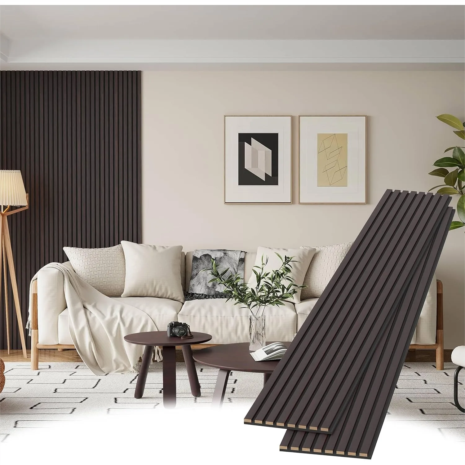 Wood Slat Wall Panels 2 Pack Acoustic Decorative Panels for Wall and Ceiling, Black-Brown Oak 8x1 ft
Wood Slat Wall Panels 2 Pack Acoustic Decorative Panels for Wall and Ceiling, Black-Brown Oak 8x1 ft
