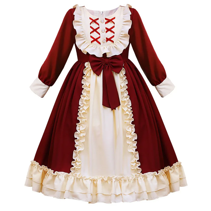 Round Yuan Teen Girl Lolita Cute Dress French Classic Christmas Dress Girl Holiday Costume Size 120-170 Children Holiday Gifts
Round Yuan Teen Girl Lolita Cute Dress French Classic Christmas Dress Girl Holiday Costume Size 120-170 Children Holiday Gifts