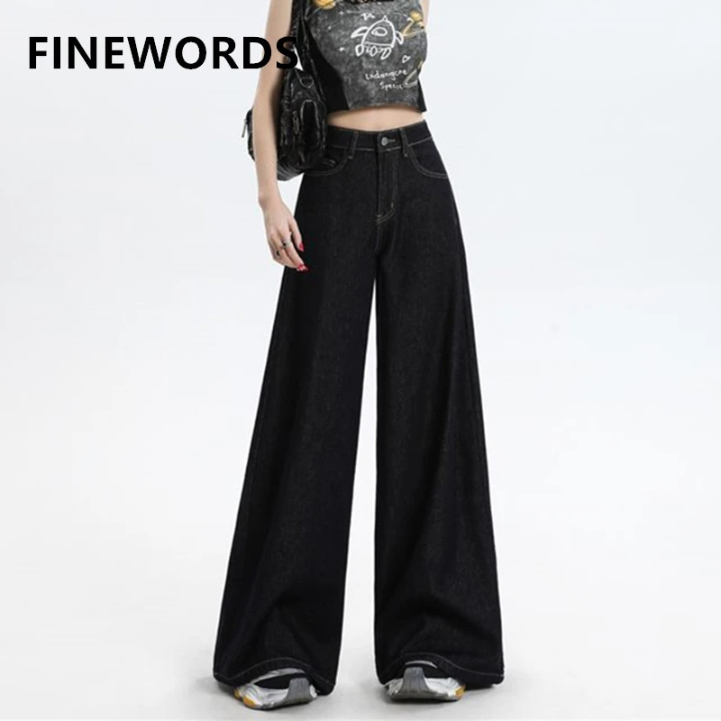FINEWORDS Korean High Waist Baggy Jeans Women Streetwear All Match Wide Leg Denim Pants Full Length Vintage Blue Casual Jeans
FINEWORDS Korean High Waist Baggy Jeans Women Streetwear All Match Wide Leg Denim Pants Full Length Vintage Blue Casual Jeans