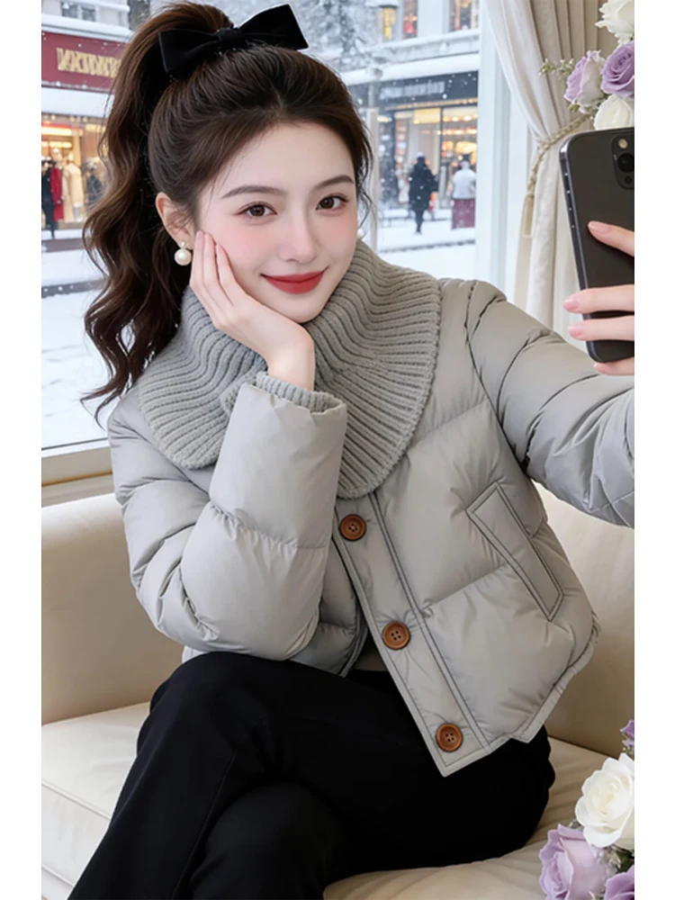 Korean Sle ort Bread Cotton Jaet Women's Faionable Winter Coat Commute Loose Fit Regular Sve Long Single Button
Korean Sle ort Bread Cotton Jaet Women's Faionable Winter Coat Commute Loose Fit Regular Sve Long Single Button