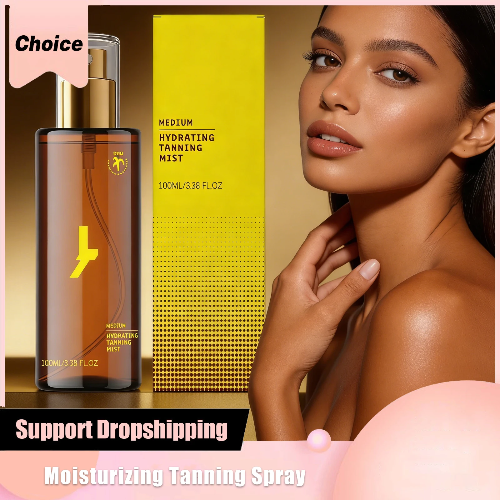 Enhancing Tanning Spray Natural Shiny Bronzer Skin Nourishing Moisturizing Summer Beach Sunbathing Portable Tanning Mist Spray
Enhancing Tanning Spray Natural Shiny Bronzer Skin Nourishing Moisturizing Summer Beach Sunbathing Portable Tanning Mist Spray
