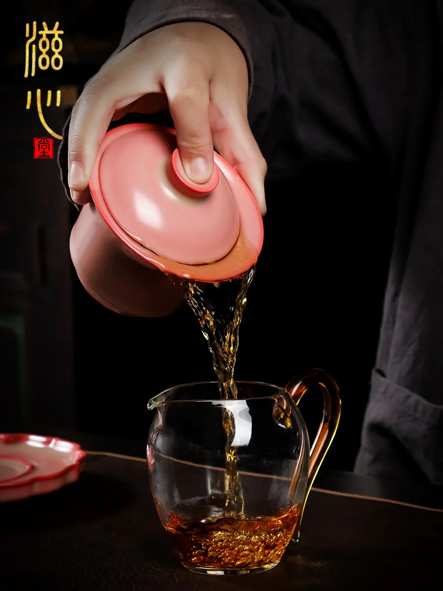 High-End Ceramic Large Gaiwan Single Pink Set Women's Brewing Bowl Household Making
High-End Ceramic Large Gaiwan Single Pink Set Women's Brewing Bowl Household Making