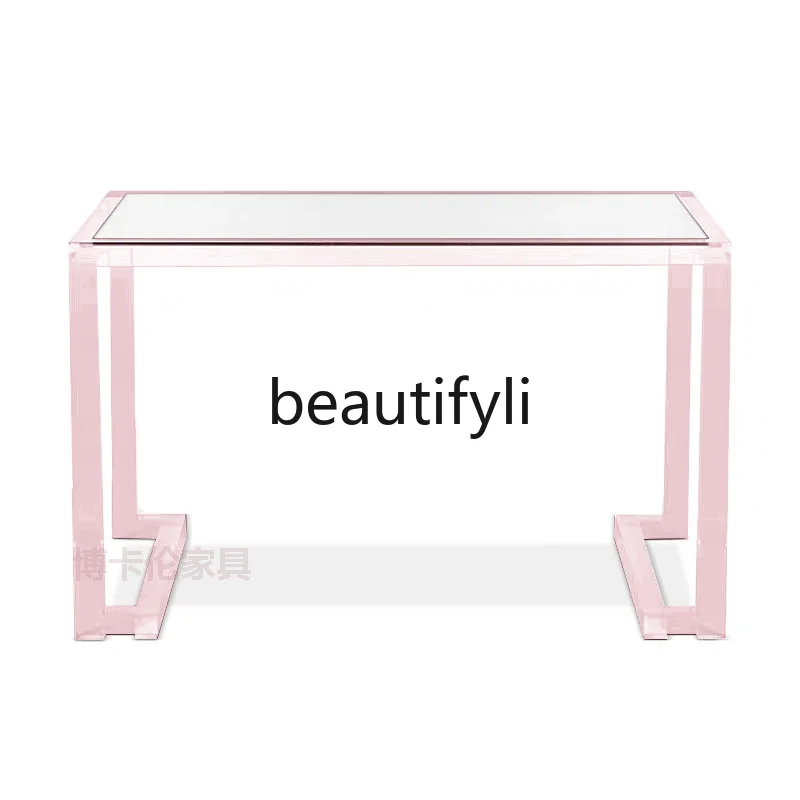 Acrylic transparent desk bedroom writing desk modern computer desk plexiglass, dressing table
Acrylic transparent desk bedroom writing desk modern computer desk plexiglass, dressing table
