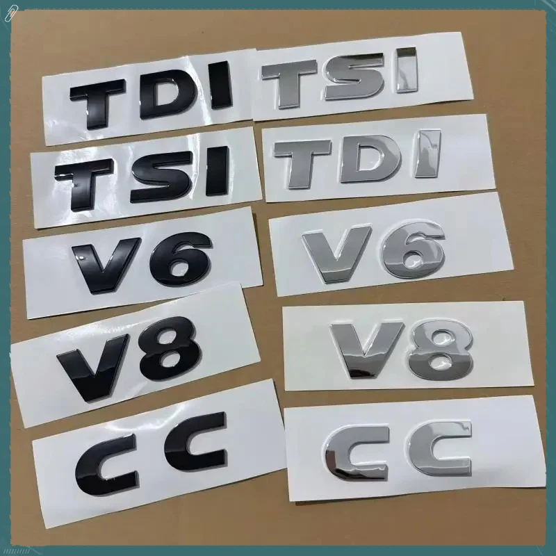 3D ABS High Quality Car Letter Rear Trunk Decals Emblem badge For V6 V8 TDI TSI CC sticker Decal Styling Auto Logo Accessories
3D ABS High Quality Car Letter Rear Trunk Decals Emblem badge For V6 V8 TDI TSI CC sticker Decal Styling Auto Logo Accessories