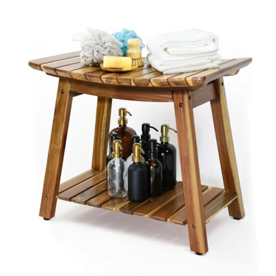 Acacia Shower Stool Bench for Inside Shower and Bath 24-Inch Shaving Shelf Waterproof Seat for Adults and Seniors
Acacia Shower Stool Bench for Inside Shower and Bath 24-Inch Shaving Shelf Waterproof Seat for Adults and Seniors