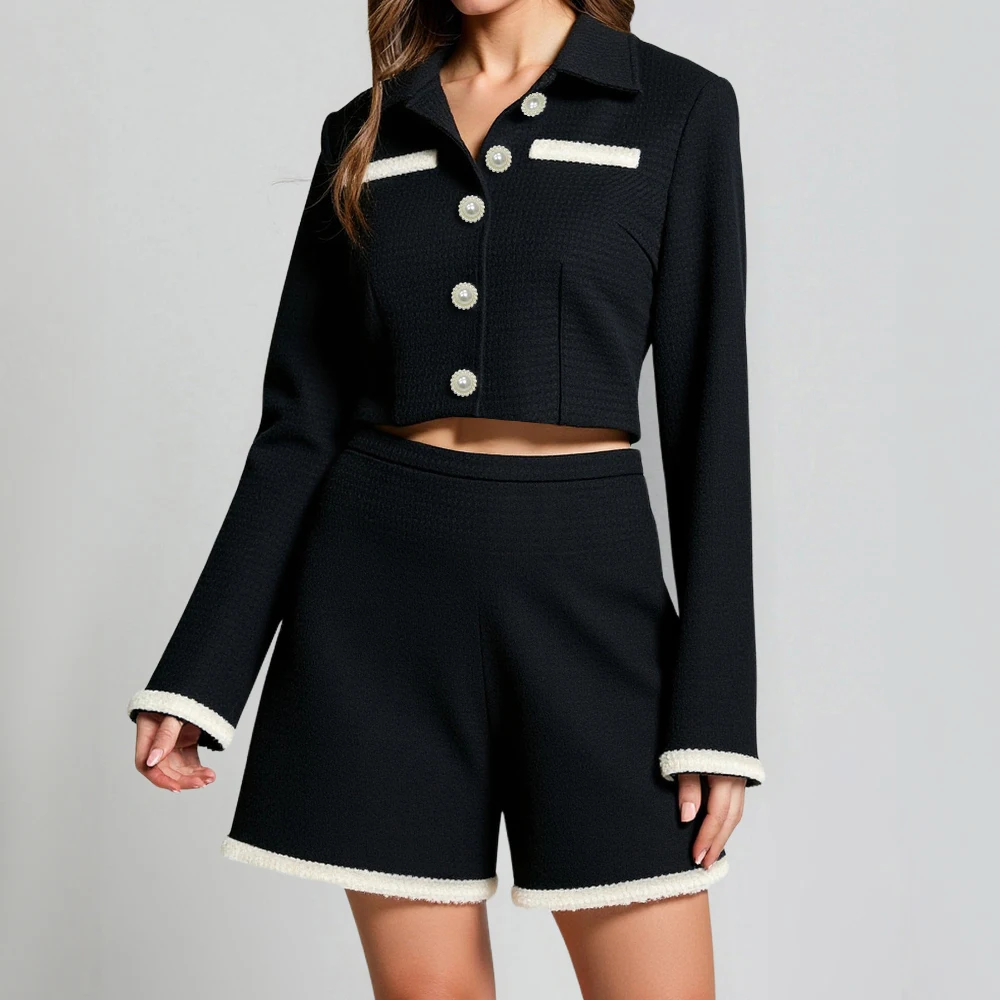 Mia Muse Boutique Women's Sets Autumn Winter Fashion Youthful 2025 Buttoned Plain Long Sleeve Turn-down Collar Mini Casual Sets
Mia Muse Boutique Women's Sets Autumn Winter Fashion Youthful 2025 Buttoned Plain Long Sleeve Turn-down Collar Mini Casual Sets