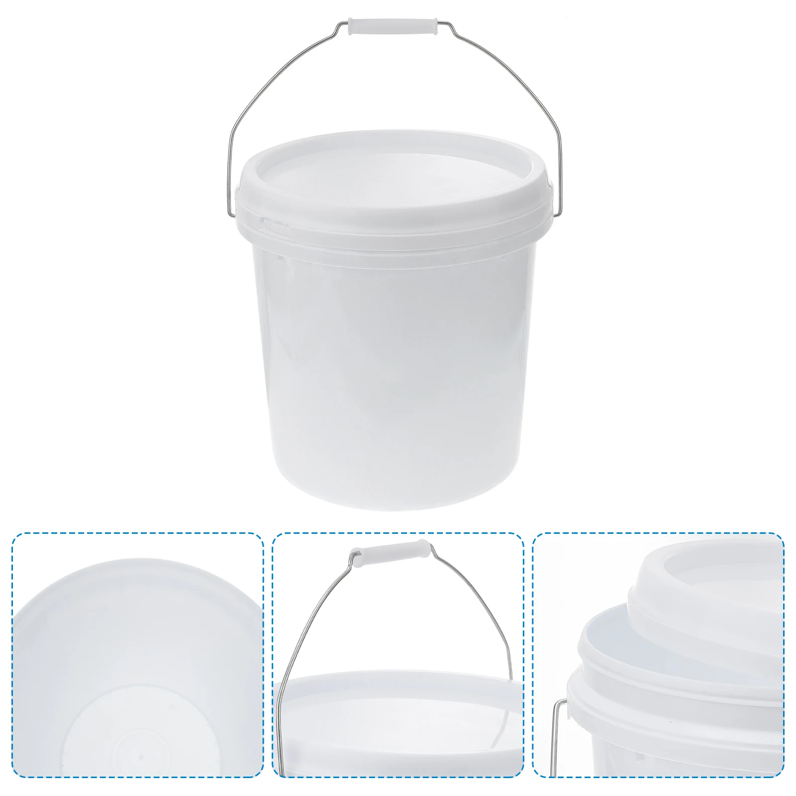 Household Sealed Bucket White Plastic with Handle Large Capacity Portable Round Water Pail for Home Outdoor Fishing Paint
Household Sealed Bucket White Plastic with Handle Large Capacity Portable Round Water Pail for Home Outdoor Fishing Paint
