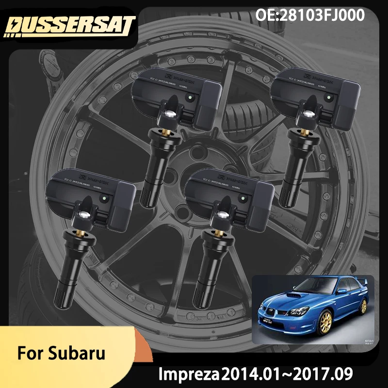 4Pcs Tire Pressure Sensor TPMS 433MHz OE 28103FJ000 for Subaru Impreza 2014-2017 C-Concept Forester Outback WRX STI XV Levorg
4Pcs Tire Pressure Sensor TPMS 433MHz OE 28103FJ000 for Subaru Impreza 2014-2017 C-Concept Forester Outback WRX STI XV Levorg