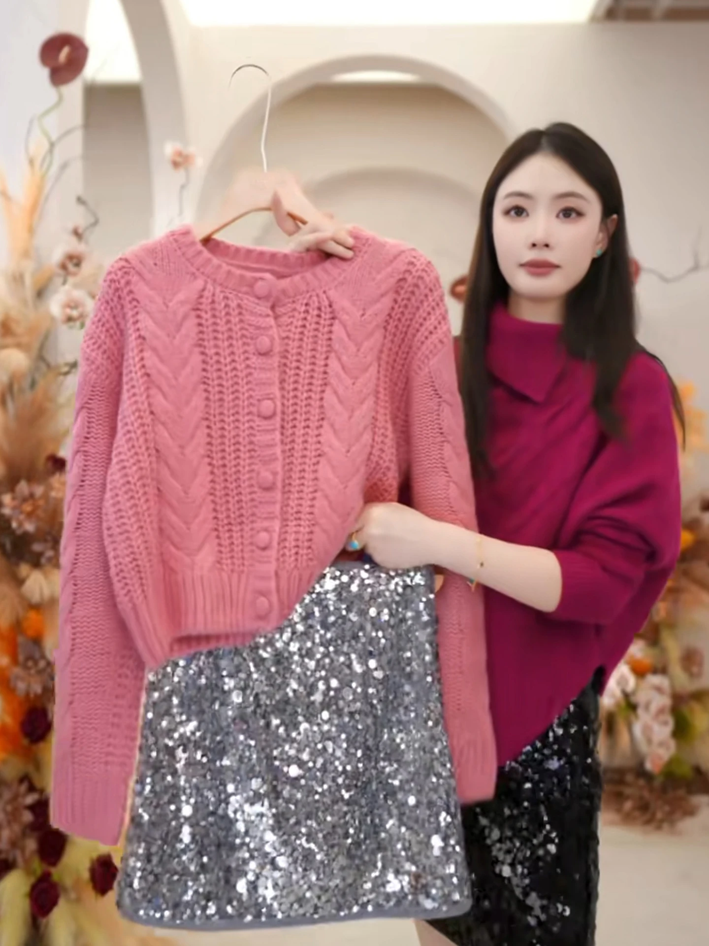 Pink Thickened Comfortable Knitted Sweater Beautiful Twisted Knit round Neck Sweater Fashionable Autumn Top Versatile Wardrob...
Pink Thickened Comfortable Knitted Sweater Beautiful Twisted Knit round Neck Sweater Fashionable Autumn Top Versatile Wardrob...