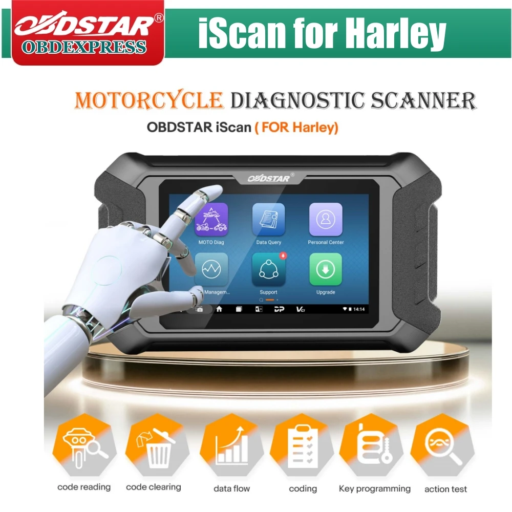 OBDSTAR iScan For Harley Davidson Motorcycle Diagnostic Scanner Support Sevice Light Reset & Key Programming
OBDSTAR iScan For Harley Davidson Motorcycle Diagnostic Scanner Support Sevice Light Reset & Key Programming