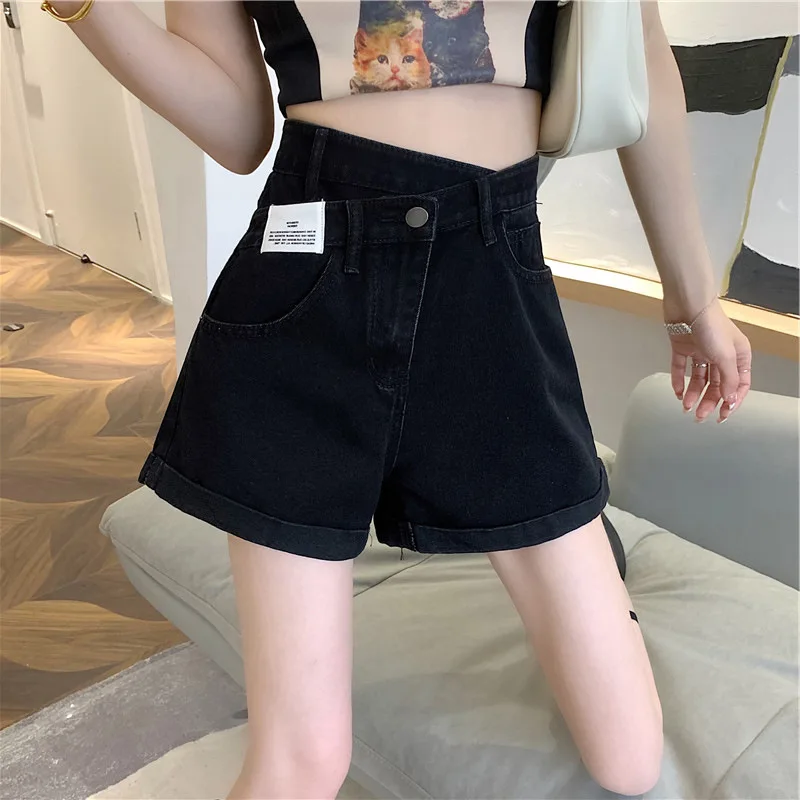 2025 Spring Summer High-Waisted Irregular Waist Denim Shorts Women's A-Line Slimming Popular Petite Thin Loose-Fit Trendy Pants
2025 Spring Summer High-Waisted Irregular Waist Denim Shorts Women's A-Line Slimming Popular Petite Thin Loose-Fit Trendy Pants