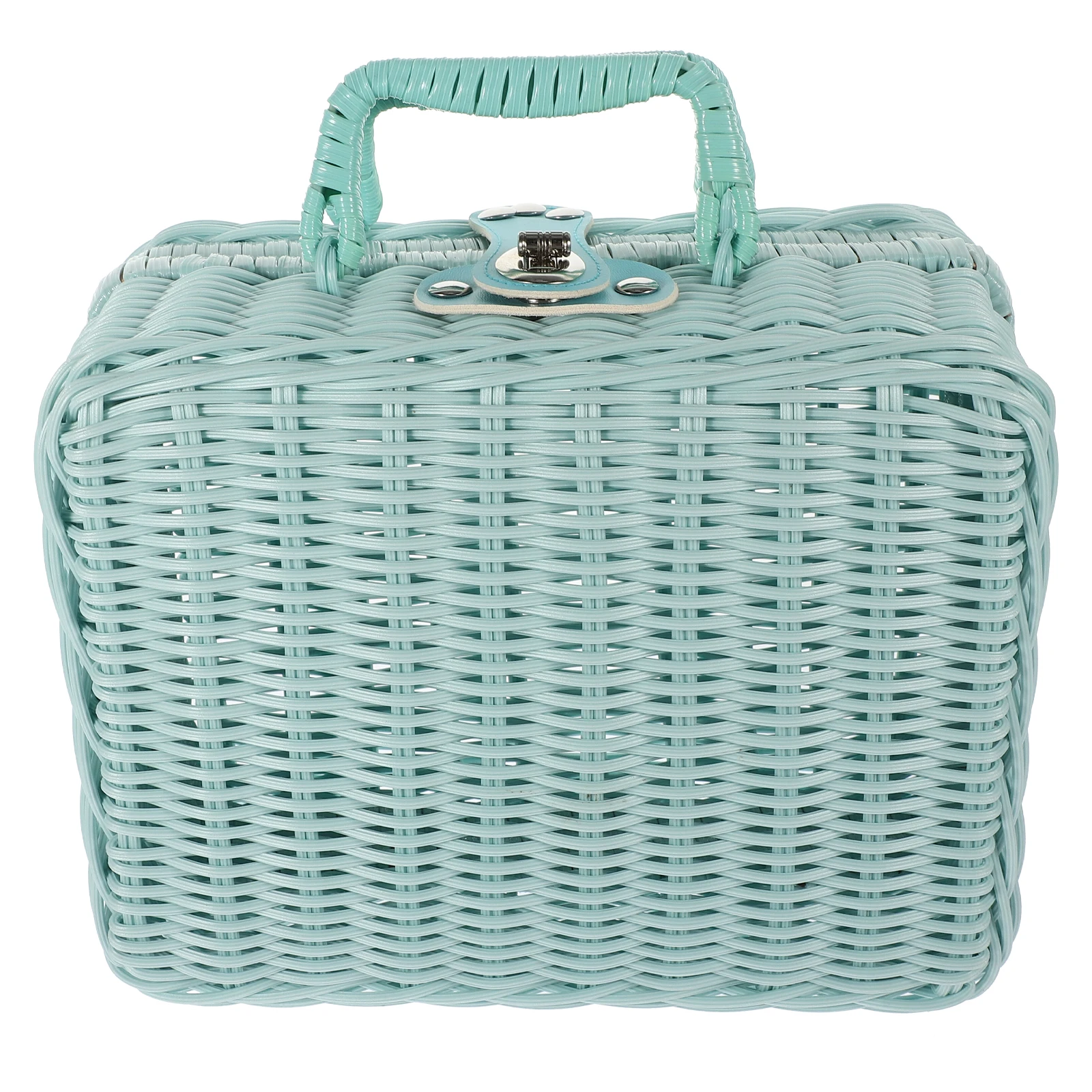 Imitation Rattan Storage Box Blue 22x17x11cm Woven Basket Wedding Decor Retro Handwoven Case Picnic Vintage Storage
Imitation Rattan Storage Box Blue 22x17x11cm Woven Basket Wedding Decor Retro Handwoven Case Picnic Vintage Storage