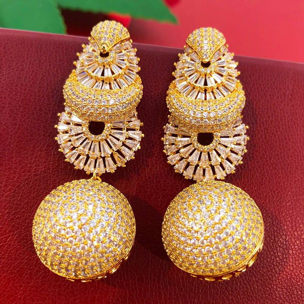 Missvikki New Luxury Trendy Long Ball Earrings Cubic Zircon Indian Earrings for women Wedding Engagement Party JEWELRY GIFT
Missvikki New Luxury Trendy Long Ball Earrings Cubic Zircon Indian Earrings for women Wedding Engagement Party JEWELRY GIFT