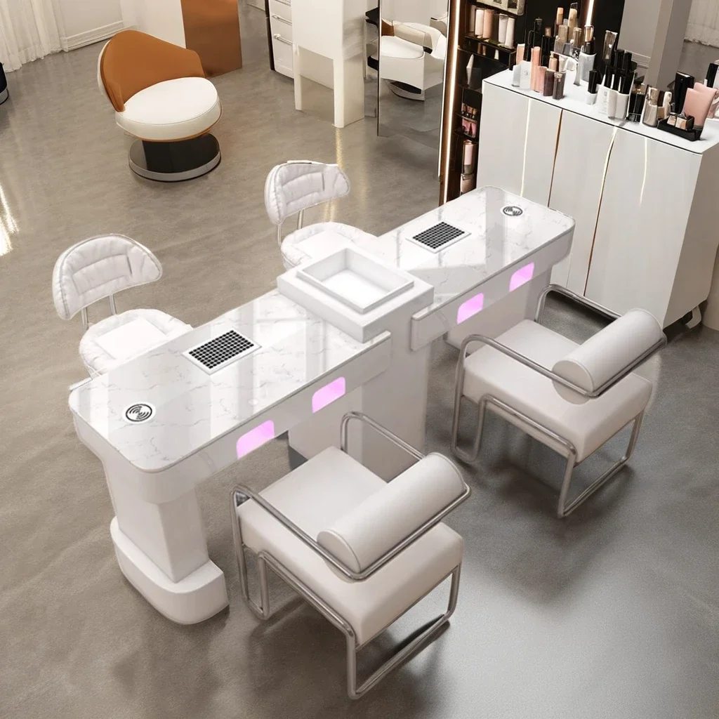 Youtai Luxury Nail Table Chair Set White Beauty Salon Furniture with Baking Light LED Makeup Station Wood Metal Manicure Table
Youtai Luxury Nail Table Chair Set White Beauty Salon Furniture with Baking Light LED Makeup Station Wood Metal Manicure Table