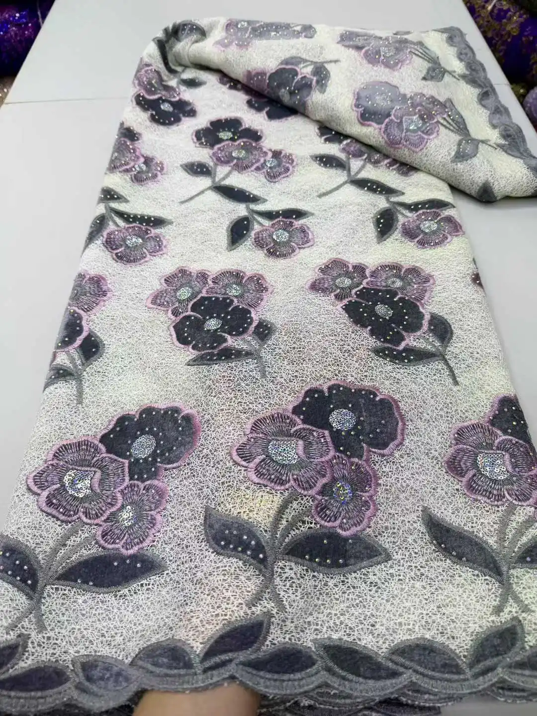 Newest Beaded sequin Dubai embroidered fabric 2025 Glitter Fabric Lace for Diy sewing Wedding party Prom dresses
Newest Beaded sequin Dubai embroidered fabric 2025 Glitter Fabric Lace for Diy sewing Wedding party Prom dresses