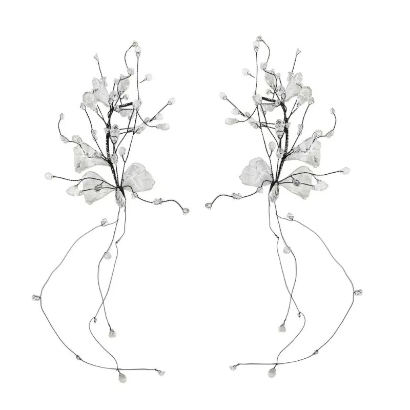 New sweet handmade transparent gel crystal high-end wedding dress bridal headgear pair clip ear hanging dual-purpose model
New sweet handmade transparent gel crystal high-end wedding dress bridal headgear pair clip ear hanging dual-purpose model