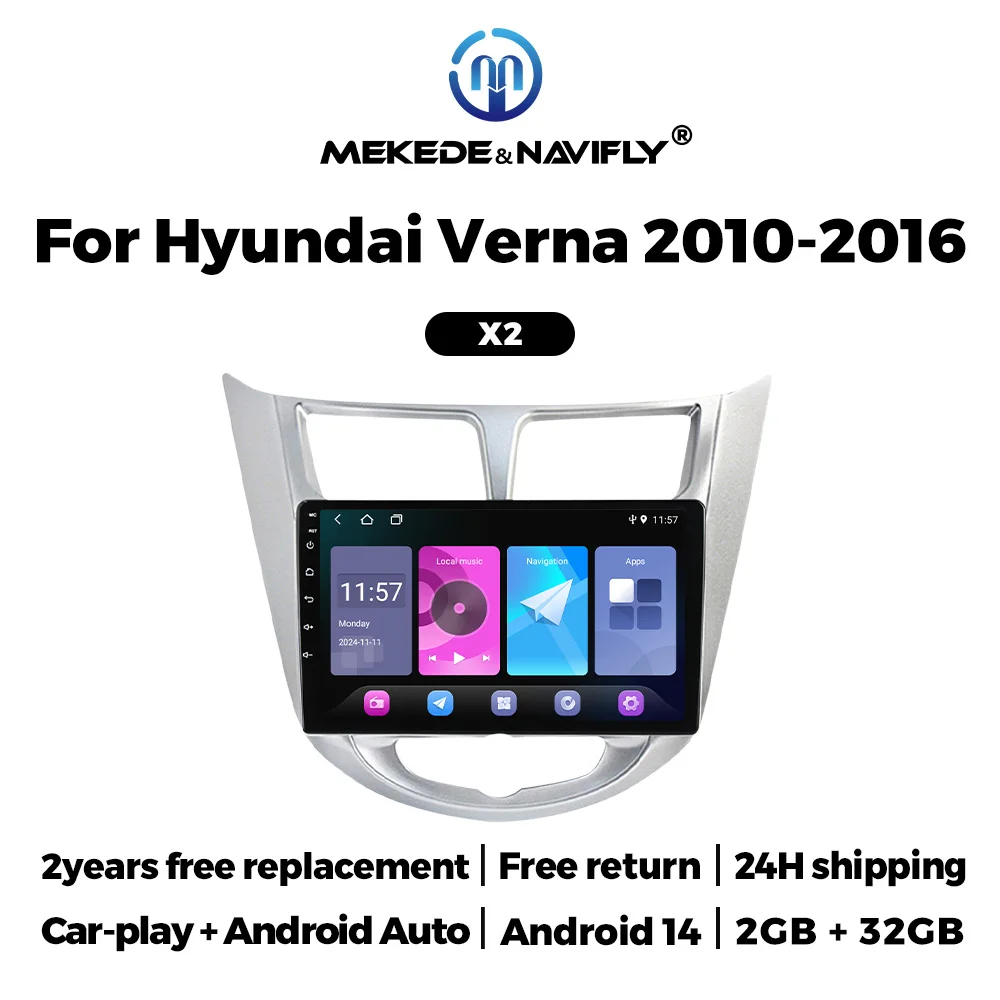 MEKEDE 2DIN 9" Android 14 Multimedia Car radio All in one CarPlay Android Auto GPS Navigation player for Hyundai Verna 2010-2016
MEKEDE 2DIN 9" Android 14 Multimedia Car radio All in one CarPlay Android Auto GPS Navigation player for Hyundai Verna 2010-2016