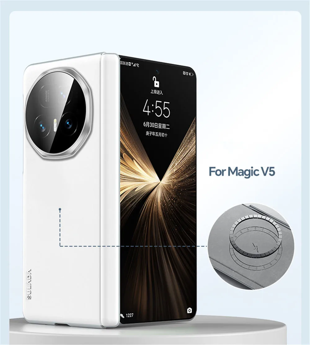 Тонкий кожаный чехол Magsafe из жидкой кожи для Honor Magic V5, защитная задняя крышка с петлями 
Тонкий кожаный чехол Magsafe из жидкой кожи для Honor Magic V5, защитная задняя крышка с петлями