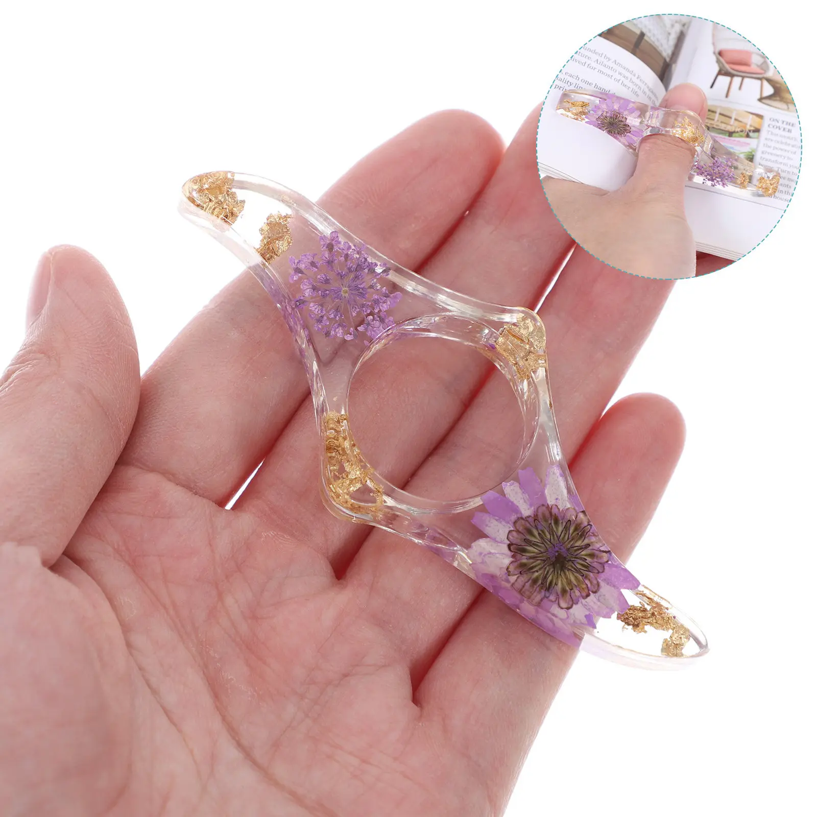 2 шт. прозрачных держателей для страниц в виде колец для пальцев с цветочным дизайном, аксессуары для чтения, поддержка для фиксации страниц
2 шт. прозрачных держателей для страниц в виде колец для пальцев с цветочным дизайном, аксессуары для чтения, поддержка для фиксации страниц