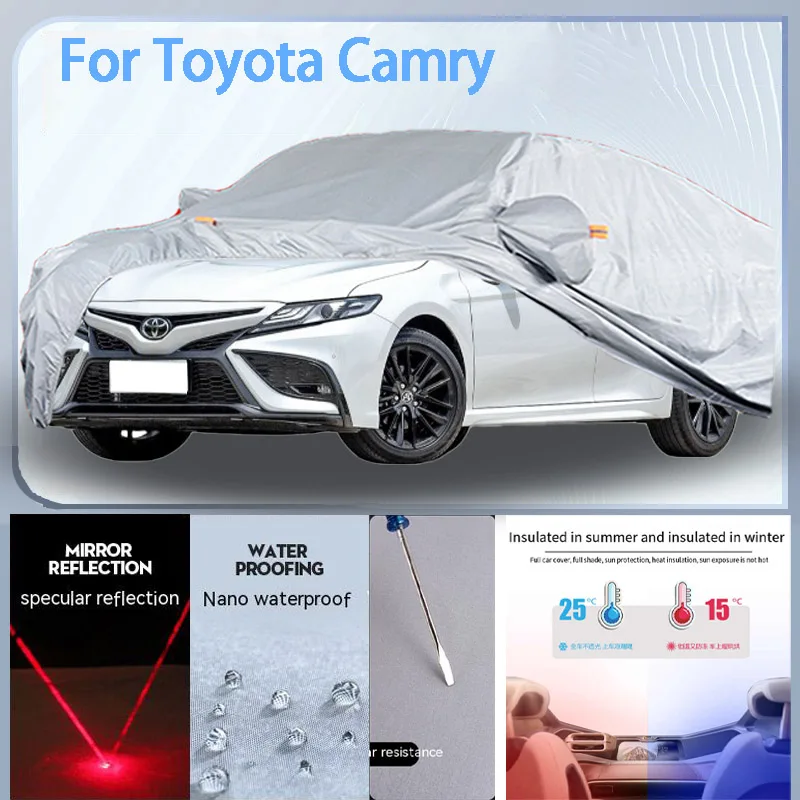 For Toyota Camry Full Car cover with UV protection and Winter Insulation roles,Rainproof,Snowproof Ati-frost properties.
For Toyota Camry Full Car cover with UV protection and Winter Insulation roles,Rainproof,Snowproof Ati-frost properties.
