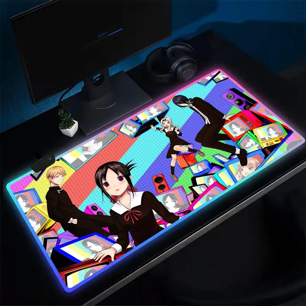 Коврик для мыши Super Kaguya-sama, игровой коврик для мыши в стиле аниме, светодиодные настольные коврики с подсветкой, резиновые настольные коврики XXL RGB
Коврик для мыши Super Kaguya-sama, игровой коврик для мыши в стиле аниме, светодиодные настольные коврики с подсветкой, резиновые настольные коврики XXL RGB
