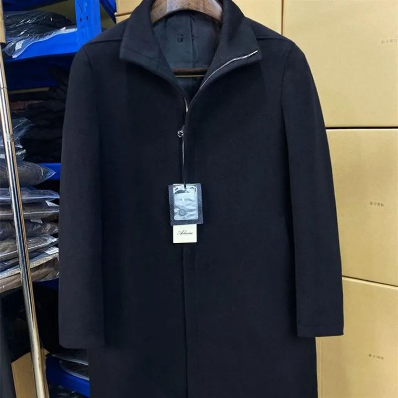 Pure Woolen Bla Windbreaker Coat Medium-Length Ele Men's Faion Outerwear Crisp Sle Stand Fit Winter Coat
Pure Woolen Bla Windbreaker Coat Medium-Length Ele Men's Faion Outerwear Crisp Sle Stand Fit Winter Coat