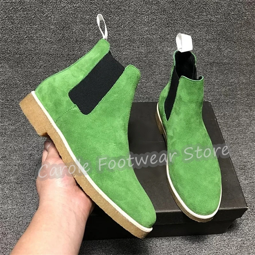 British Style Green Faux Suede Chelsea Boots for Men Comfortable Daily Wear Short Boots Male Casual Slip-On Ankle Boots
British Style Green Faux Suede Chelsea Boots for Men Comfortable Daily Wear Short Boots Male Casual Slip-On Ankle Boots