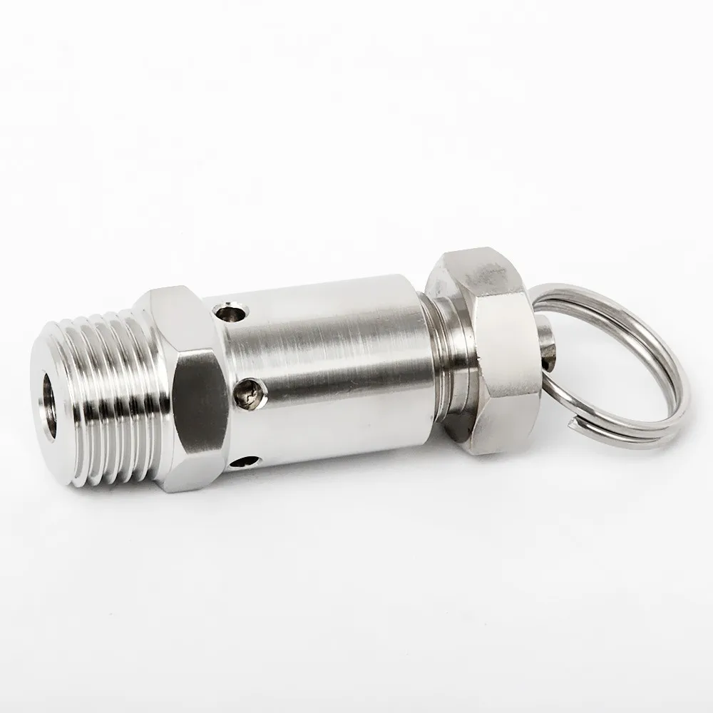 1/4" 3/8" 1/2"Mini Air Release Pressure Relief Safety Valve BSPT Male Thread 1-10 Bar Exhaust Sanitary Homebrew SS304
1/4" 3/8" 1/2"Mini Air Release Pressure Relief Safety Valve BSPT Male Thread 1-10 Bar Exhaust Sanitary Homebrew SS304
