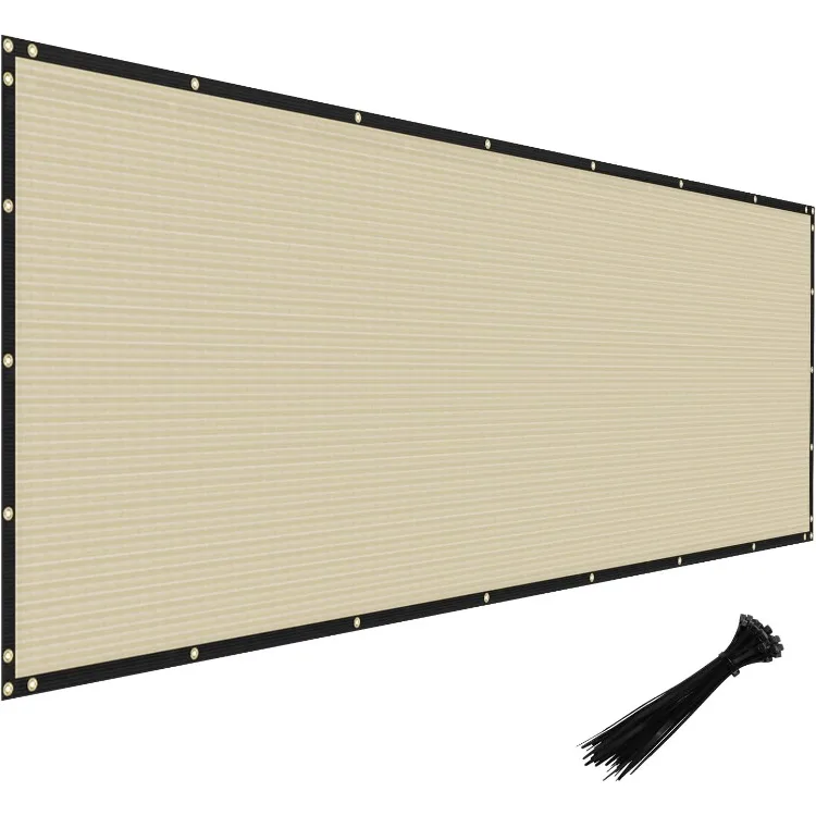 Privacy Fence Screen Heavy Duty Windscreen Fencing Mesh Fabric Shade Net Cover with Brass Grommets, 5'x25' Beige
Privacy Fence Screen Heavy Duty Windscreen Fencing Mesh Fabric Shade Net Cover with Brass Grommets, 5'x25' Beige