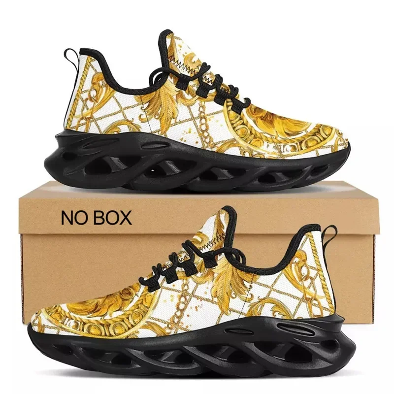 Индивидуальные роскошные золотые кроссовки с цветочным узором для женщин, хит продаж, мягкие уличные спортивные кроссовки на платформе, повседневная обувь для пар, праздничные туфли, дропшиппинг
Индивидуальные роскошные золотые кроссовки с цветочным узором для женщин, хит продаж, мягкие уличные спортивные кроссовки на платформе, повседневная обувь для пар, праздничные туфли, дропшиппинг