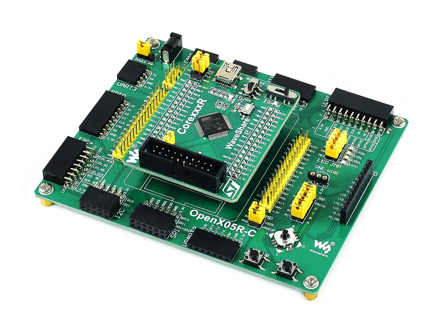 Стандарт Open405R-C, макетная плата STM32, предназначенная для серии STM32F405R, характеристики микроконтроллера STM32F405RGT6
Стандарт Open405R-C, макетная плата STM32, предназначенная для серии STM32F405R, характеристики микроконтроллера STM32F405RGT6