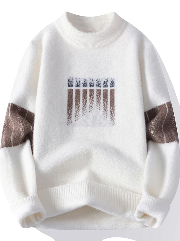 Men's Knitted Sweater Soft Thiened Water Rabbit Velvet Autumn Winter Sle Casual Loose Fit Long Sve f High Collar Warm
Men's Knitted Sweater Soft Thiened Water Rabbit Velvet Autumn Winter Sle Casual Loose Fit Long Sve f High Collar Warm