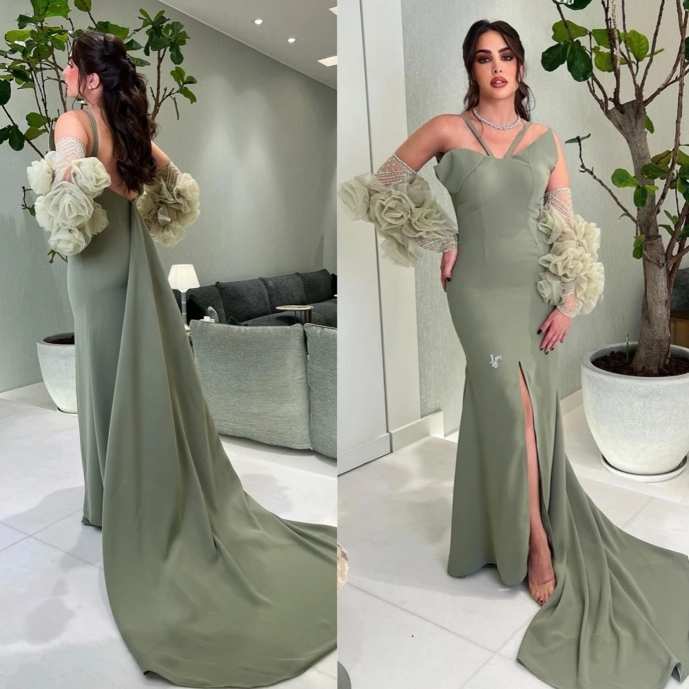 Exquisite Retro Spaghetti Sheath Watteau Prom Dresses Flower Satin Organza Open back Evening vestidos para eventos
Exquisite Retro Spaghetti Sheath Watteau Prom Dresses Flower Satin Organza Open back Evening vestidos para eventos