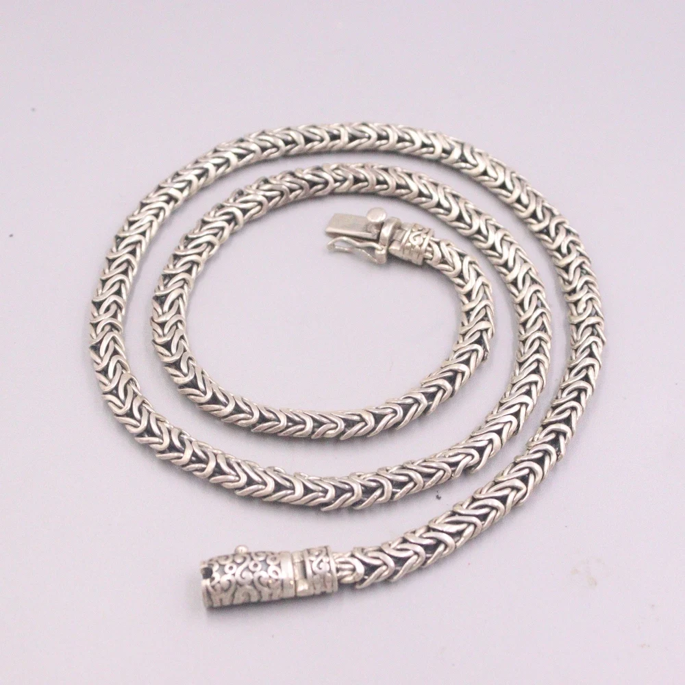 Real Solid 925 Sterling Silver Chain Men Gift 7mm Byzantine Snake Necklace 76-77g
Real Solid 925 Sterling Silver Chain Men Gift 7mm Byzantine Snake Necklace 76-77g