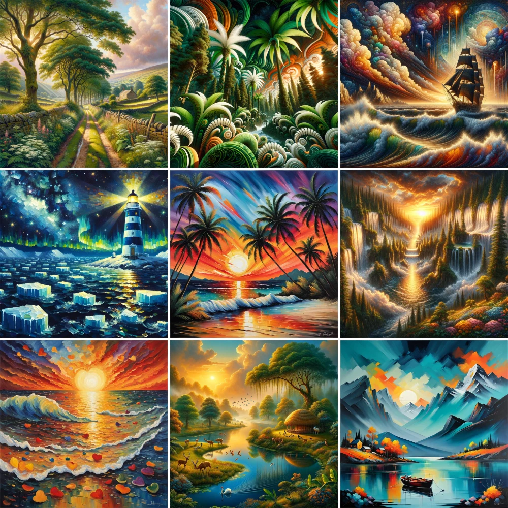 Landscape Fantasy Nature Printed Canvas Cross Stitch Full Kit DIY Embroidery Handmade Hobby Handicraft Craft Gift Package Floss
Landscape Fantasy Nature Printed Canvas Cross Stitch Full Kit DIY Embroidery Handmade Hobby Handicraft Craft Gift Package Floss