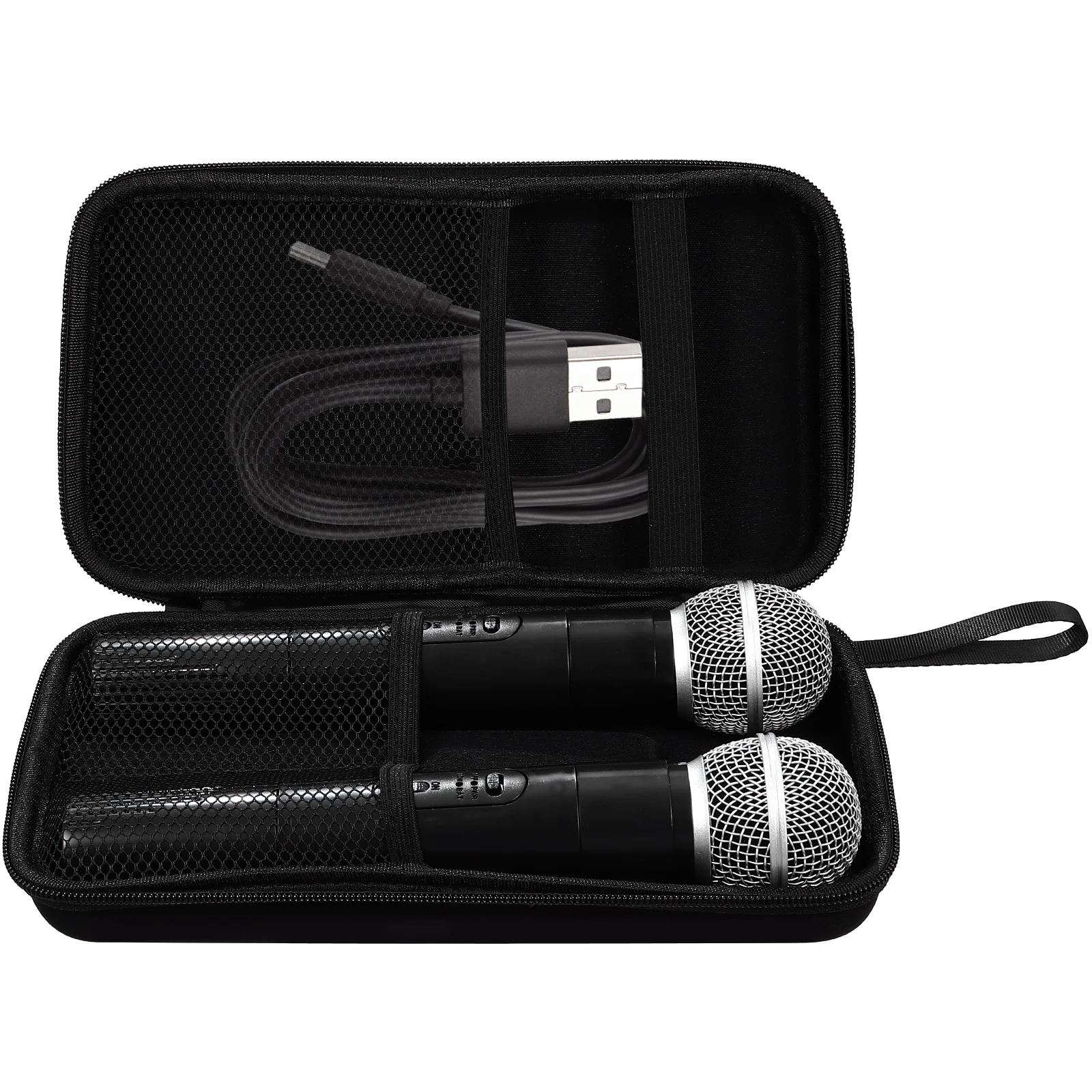 Portable Dual Microphone Storage Case PU PVC Polyester Bag for Wireless Mics Receiver Slot Padded Dividers
Portable Dual Microphone Storage Case PU PVC Polyester Bag for Wireless Mics Receiver Slot Padded Dividers